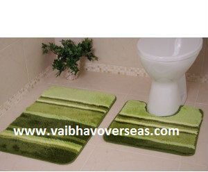 Ensemble de tapis de salle de bain modernes en coton écologique de luxe fabriqués à la machine - Product Image 5