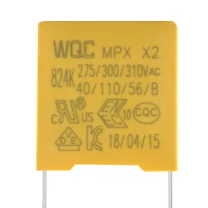 משלוח מדגם מפעל X2 בטיחות סרט קבלים AC 0.82uF K MKP 824k 250v קבלים ערכת MPX 275v 820nF 310Vac גבוהה באיכות 300v