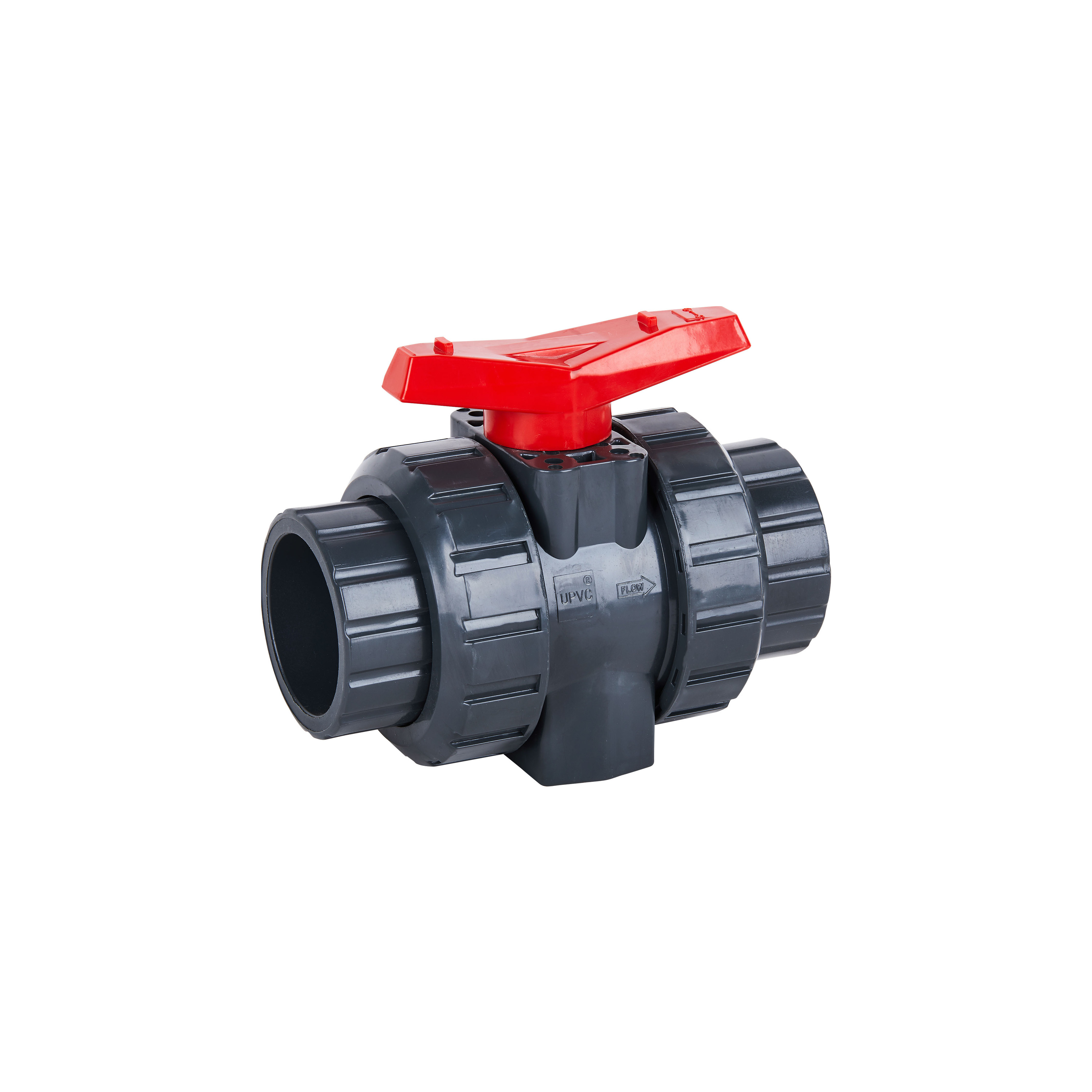 Bajo Precio doble unión de plástico PVC Socket Manual válvula de bola para la industria y la agricultura.