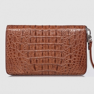 Doppio Con Zip Coccodrillo Raccoglitore lungo, Grande capacità di Organizzatore Della Frizione portafoglio da viaggio in pelle organizzatore - Product Image 4