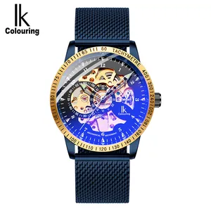 IK COLOURING-reloj mecánico automático para hombre, pulsera de acero inoxidable con movimiento de alta calidad, 98226G