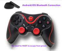 Controlador de Juegos Móvil con Diseño de Agarre, Controlador de Juegos Inalámbrico BT para PS3/PS4/Android/PC, Joystick