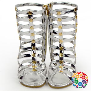 2019 fantaisie enfants genou haut gladiateur sandales d'été bébé sequin sandale pour les filles - Product Image 2