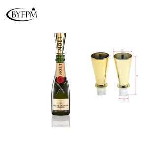 D'origine Chine Offre D'usine Or Champagne Sipper pour Mini Moet Chandon Champagne Bouteille