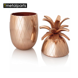 Chine Vente Chaude Antique Cuivre Ananas Seau À Glace, plaqué Grand En Aluminium En Acier Inoxydable Seau De Crème Glacée - Product Image 4