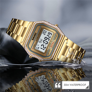 Montres numériques pour femmes SKMEI 1474, mode, alarme, étanches à 30 m, semaine, <span class=keywords><strong>chrono</strong></span>, montre-bracelet numérique, Relogio Feminino - Product Image 3