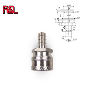 Buchse Schnell kupplung mit 1/2 "Barb Edelstahl Home Brewing Fitting für Homebrew ing FQD-Anschluss - Product Image 4