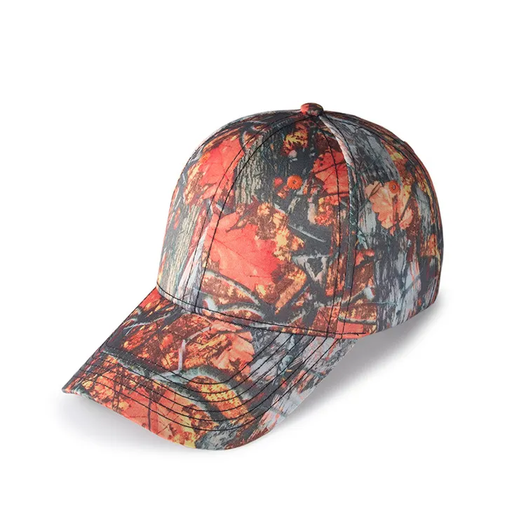 Bonés de beisebol e camuflagem com folha personalizada, chapéu de realtree camo promocional para uso ao ar livre