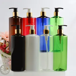 500ML clear bottle aluminum lotion pump