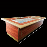 Table de jeu de craps et de poker portable de luxe de grande taille (12 pieds) LANGE LN-S025 Casino avec shaker automatique pour Sic Bo et écran LCD