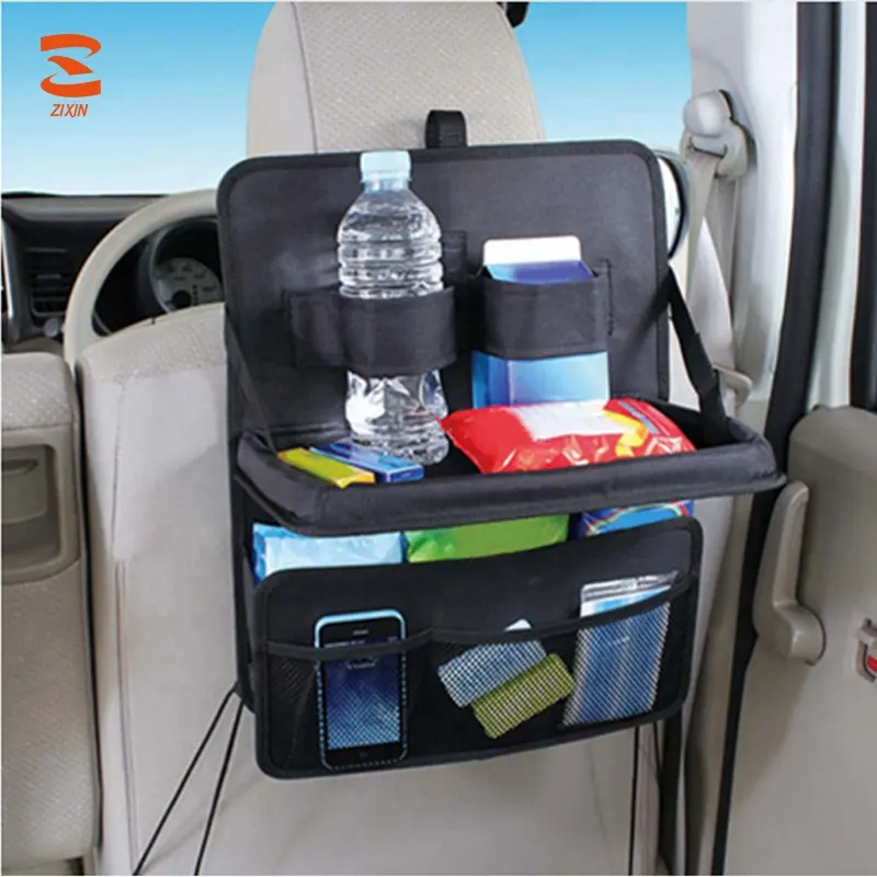 High Quality Waterproof Car Seat Back Organizer Foldable Car Seat Laptop Tray Table Food Holder