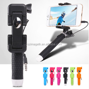 Toma de bolsillo mini pen palo autofoto con led luz flasd, plegable autofoto monopod para smartphone - Product Image 5