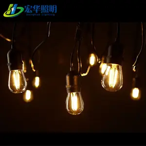 S14 E26 Lampu Dekorasi LED 48 Kaki 130V, Lampu Teras Gaya Edison LED, Lampu String Bohlam