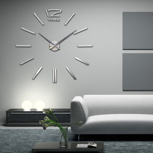 Horloge murale de montre grande taille, bricolage, 30 pièces, Design moderne, autocollants décoratifs effet miroir, en verre acrylique, décoration de maison - Product Image 3