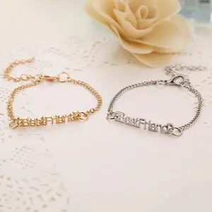 Del metallo di modo dell'oro amicizia migliore amico braccialetti <span class=keywords><strong>per</strong></span> le ragazze - Product Image 1