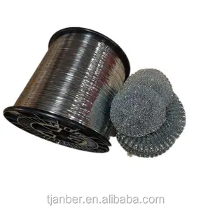 0,22mm de alambre galvanizado (de alambre redondo y alambre plano) para hacer acero esponja depurador