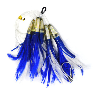 5 pièces de leurres à <span class=keywords><strong>plumes</strong></span> de thon de 185 g pour la pêche - Product Image 1