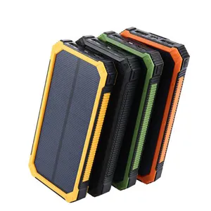 Grote Capaciteit Mobiele Telefoon Oplaadbare Solar Power Bank Batterij Oplader 20000 mah in Afrika Markt