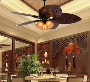 พัดลมติดเพดานขนาด52นิ้ว,พัดลมเพดานสไตล์หมู่บ้านในประเทศไทยพร้อมไฟประตูทั้งภายในและภายนอกใช้ตัวใบพัด ABS - Product Image 3
