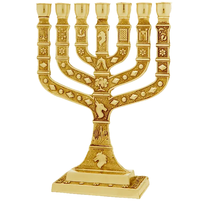Judaism Artware ทางศาสนาเทียน Menorah