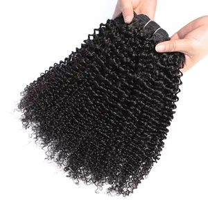 Mongolian Kinky Curly Human Hair Bundles High Quality Virgin Hair Extension 1 piece