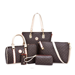Ensemble de sacs à main pour femmes, 6 pièces, sacs à main de marque américaine célèbre avec fermeture éclair, vente en gros, 2020 - Product Image 4