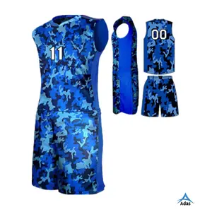 In ấn bóng rổ Jersey Camo với quần short cho thanh niên thể thao 100% polyester unisex DHL thể hiện người đàn ông Bộ ngắn thể thao 10 bộ