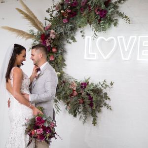 Hot <span class=keywords><strong>Amore</strong></span> Romantico Decorazione <span class=keywords><strong>di</strong></span> Cerimonia Nuziale Su Misura HA PORTATO Al Neon Segno Lettere - Product Image 3