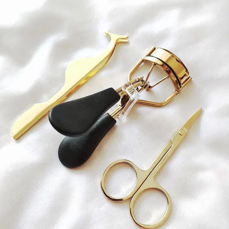 eyelash curler private label custom logo wholesale lash applicators eyebrow scissors makeup tools lash tweezer