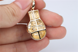 Pendentif hip Hop plaqué or 10k, 50 pcs, collier, réglage de diamants, bon marché - Product Image 6