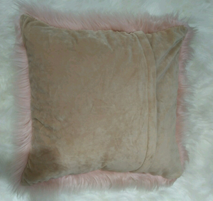 Coussin en polyester rose moelleux et duveteux de luxe, fausse fourrure de mouton, jeté en laine, oreiller de lit pour <span class=keywords><strong>canapé</strong></span>, à tenir dans les bras - Product Image 6
