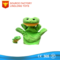 Jouets pour enfants personnalisés accessoires de performance grenouille peluche marionnettes grenouille peluche douce ventriloque marionnettes