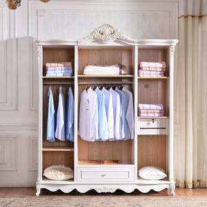 Contemporary White Wooden Bedroom <strong>Wardrobe</strong> <strong>Cabinet</strong> Standard Size for Living Room Use - Product Image 4