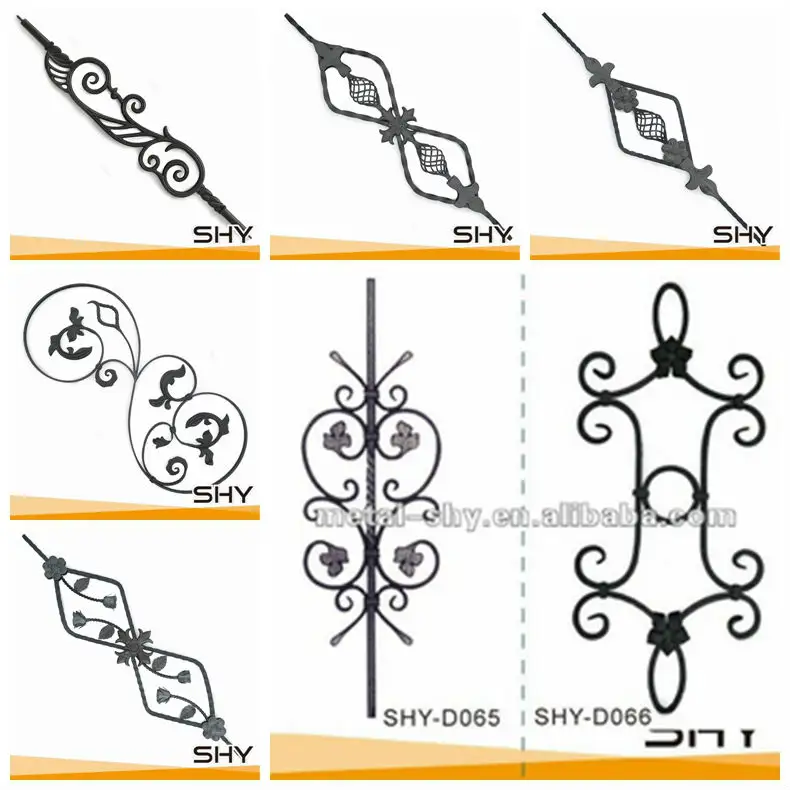 Wrought iron cast iron balcony baluster balustrade