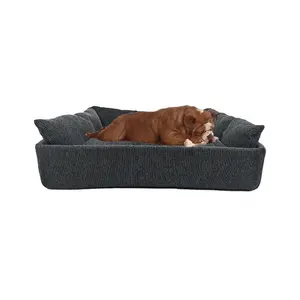 Yangyang lavable moderne noir Unique Durable canapé-lit de chien d'intérieur avec coussin de couverture amovible