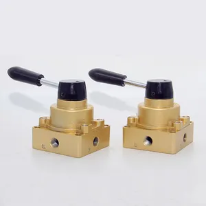 High quality Air 4 way 3 position Pneumatic air hand pull push valve K34R8-L8 Port 1/4" BSP Manual valve