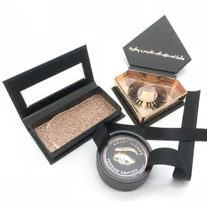 Eigenmarken-Wimpern paket Private Label Silk Eyel ashes mit benutzer definierter Wimpern box