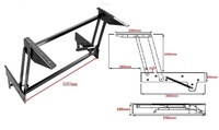 Charnière à ressort multifonctionnelle en fer et métal pour table basse relevable à fermeture douce, pour la maison et le bureau