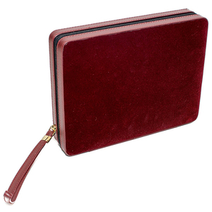 Nhà Máy Bán Buôn Rượu Vang Đỏ Nhung Backgammon Board Set Với Trường Hợp - Product Image 5