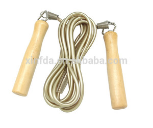 Welstar khuyến mại bằng gỗ xử lý PP <span class=keywords><strong>Rope</strong></span> <span class=keywords><strong>jump</strong></span> <span class=keywords><strong>rope</strong></span> tùy chỉnh màu sắc logo cho Unisex sử dụng tập thể dục ngoài trời hoạt động (người lớn - Product Image 6