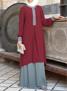 Vendita Calda Abaya Islamica Mediorientale, Abito Monoblocco per Donne, <span class=keywords><strong>Elegante</strong></span> <span class=keywords><strong>Tunica</strong></span> Andalib per Egitto, Dubai e Arabia Saudita - Product Image 3