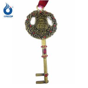 <strong>Santa</strong> <strong>Key</strong> Big Hanging Ornaments Christmas,2021 Metal square Oversized China Gold Christmas Ornaments for Decoration Bulk Display - Product Image 2