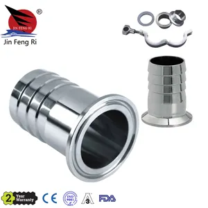 Sanitary Stainless Steel 304 316L Pipe Fitting ISO SMS DIN Tri Clamp Ferrule Hose Adapter