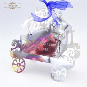 Boîte à chocolat en papier style cendrillon, boîte à faveur de mariage romantique - Product Image 3