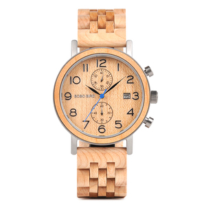 Reloj de Madera para Hombre, Estilo Casual Minimalista, Cristal Hardlex Inteligente, Elegante y de Lujo, Batería con 2 Años de Duración, Múltiples Husos Horarios - Product Image 2