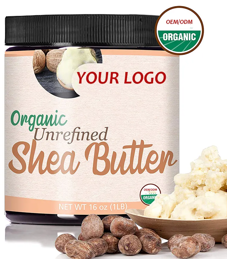 Oem/Odm 100% Natuurlijke Organische Ivoor Vegan Body Shea Butter Lotion