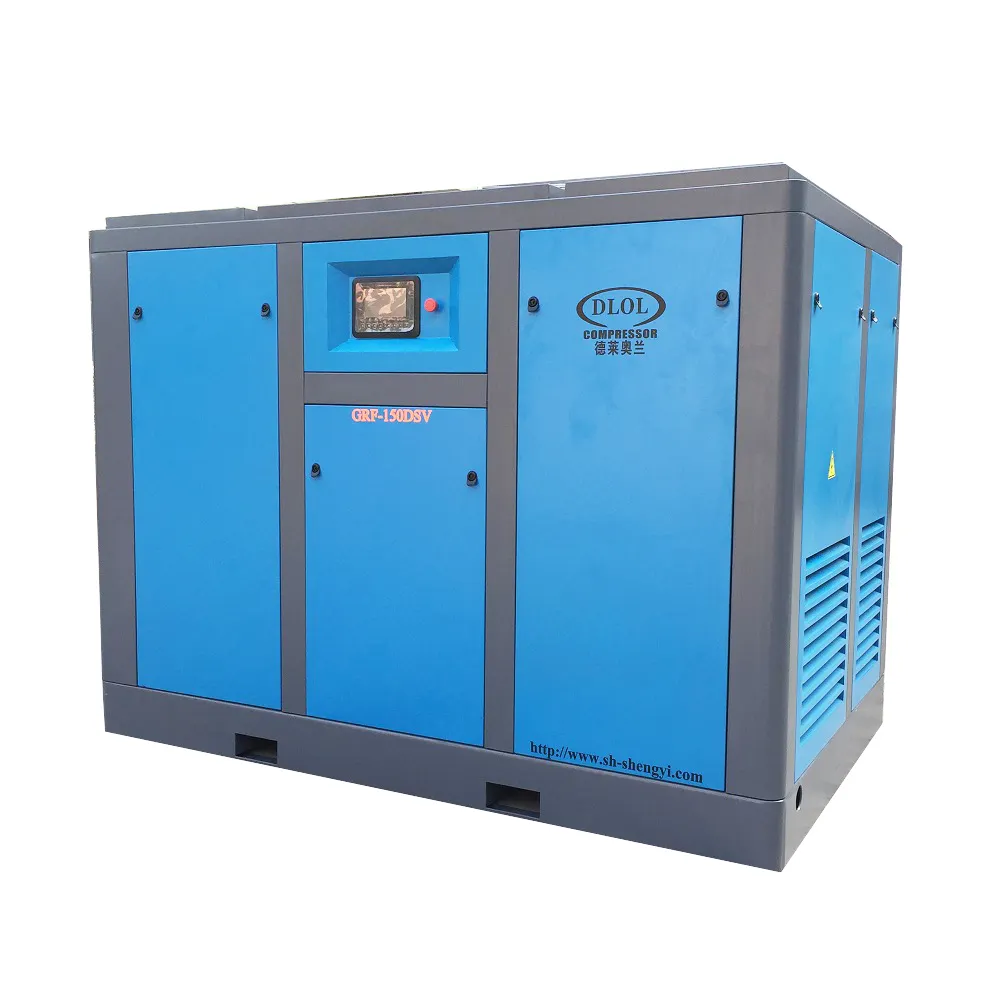 Two stage variable frequency save electricity screw compressor