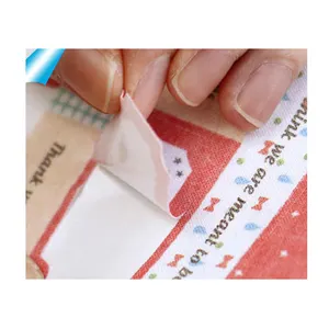 Customize self adhesive fabric sticker label with factory price