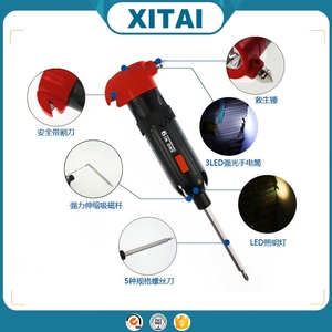 XITAI 6 <span class=keywords><strong>en</strong></span> 1 Herramienta Auto Del Coche Para Salvar Vidas Martillo <span class=keywords><strong>de</strong></span> la seguridad <span class=keywords><strong>de</strong></span> Emergencia con linterna LED - Product Image 2