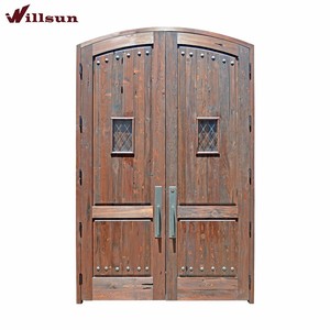 Arco rustico in <span class=keywords><strong>legno</strong></span> <span class=keywords><strong>grezzo</strong></span> in metallo in ferro battuto principale entry porte anteriori con <span class=keywords><strong>legno</strong></span> di colore - Product Image 6